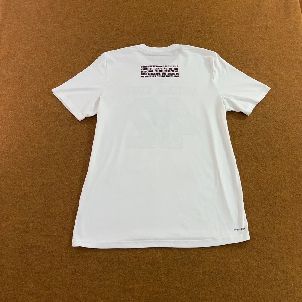 Adidas Mens Medium White Arizona State Pat Tillman 42 AEROREADY T-Shirt